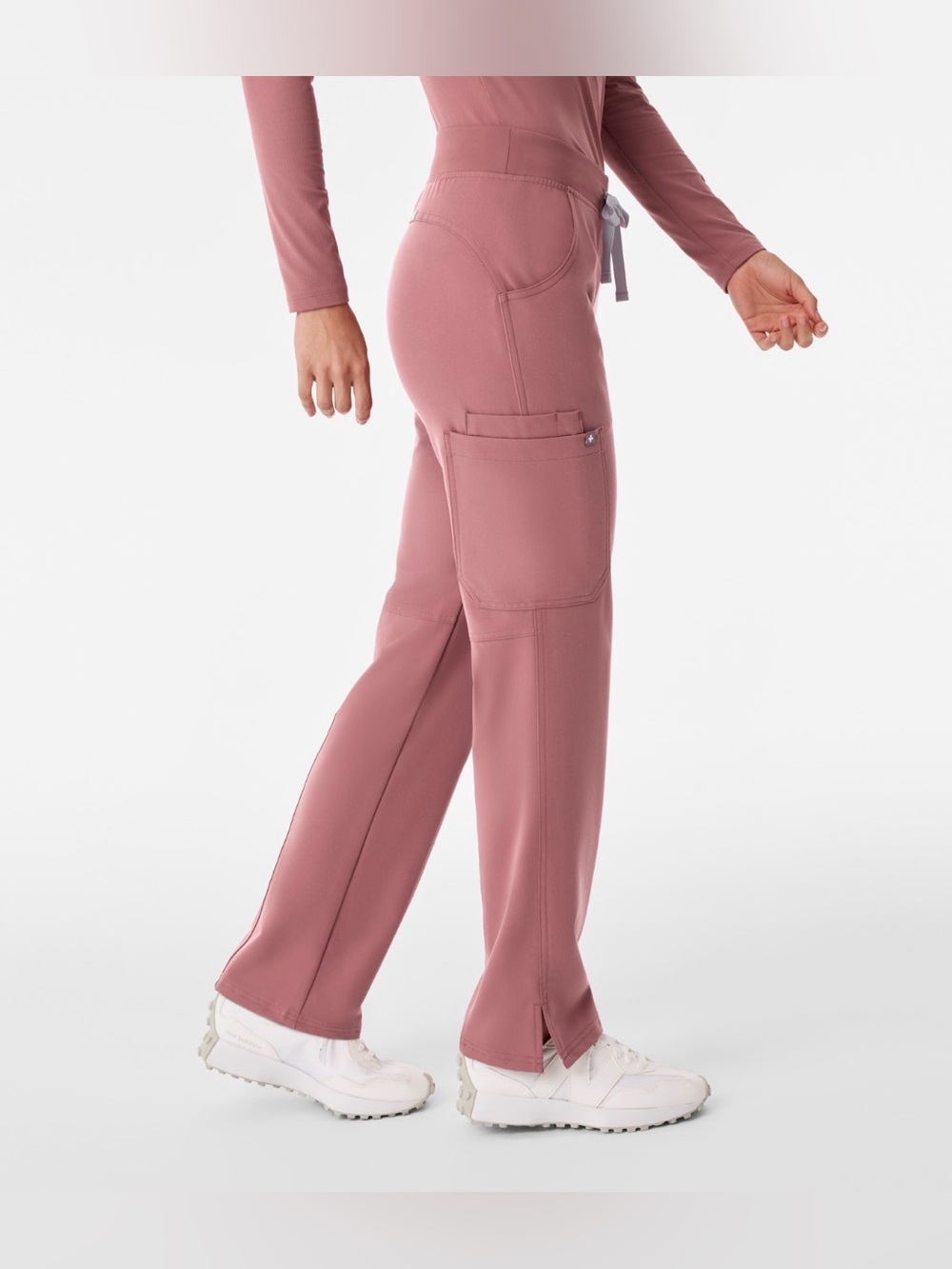 FIGS Kade Straight Leg Scrub Pants Mauve Small Petite